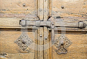 Details of an ancient Italian door.