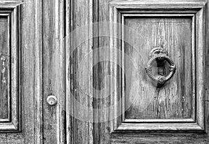 Details of an ancient Italian door.