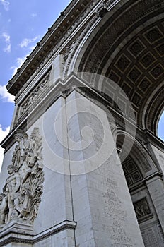 Details of Arc de Triomphe in Paris Arch of Triumph
