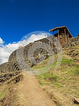 Details of the archaeological site of Pisaq, in the Sacred Valley of the Incas