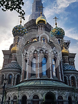 Details of the architectural design and decoration of the facade