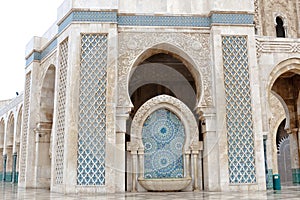 Details architecture King Hassan II Mosque, Casablanca