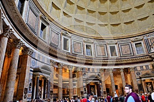Inside the Pantheon in Rome