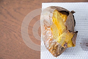Details of baked sweet potato