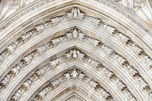 Details of Barcelona Cathedral in Gothic Quarter, Spain