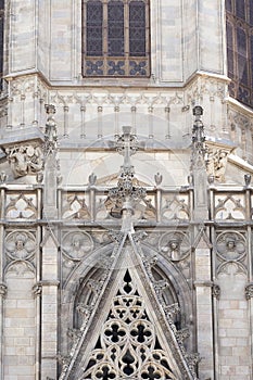 Details of Barcelona Cathedral in Gothic Quarter, Spain