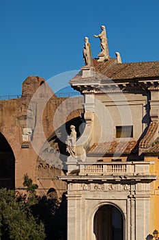 Details of the Basilica de Santa Francesca Romana, Rome, Italy photo