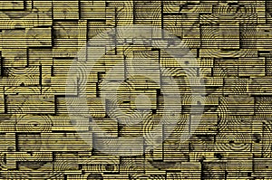 Black and yellow pattern of wood texture