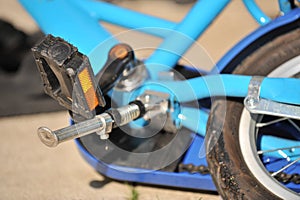 Details of a Blue Bicycle