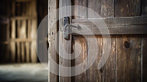 details blurred interior barn door