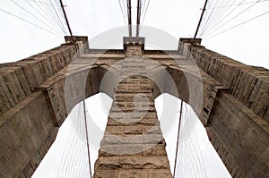 Details of brooklyn bridge in autumn, New york city