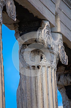 Details of a capitello of the Herecteion, Acropolis, Athens Greece