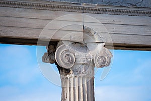 Details of a capitello of the Herecteion, Acropolis, Athens Greece