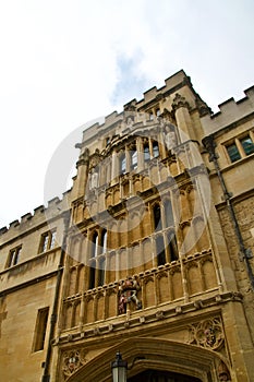 Details of the carvings and Bodleian building