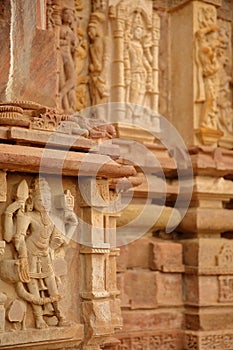 Details of the carvings of the Hindu Temple of Menal, Rajasthan, India. Menal is located 54 km from Chittorgarh