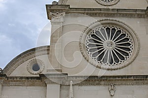 Details of the Cathedral of St Jacob at Sibenik Old Town, Croatia, Europe