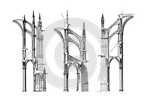Details of Cathedrals | Antique Architectural Illustrations