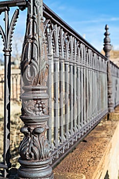 Details, cemetery fence