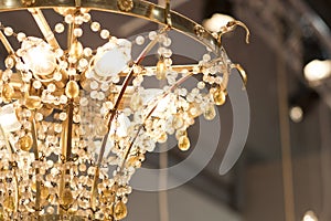 Details in a chandelier lamp.