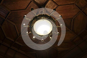 Details of chandelier in mansion