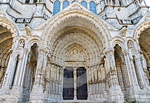 Details of Chartres Cathedral, UNESCO world heritage in France photo