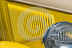 Details, classic car hood