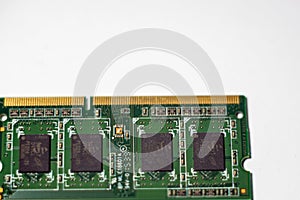 Computer RAM, system memory, main memory, random access memory, internal memory, onboard, computer detail, close-up