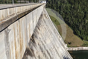Details of a concrete dam on the lake Bicaz transilvania, Romania