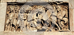 Details Constantine Arch Roman Soldiers Rome