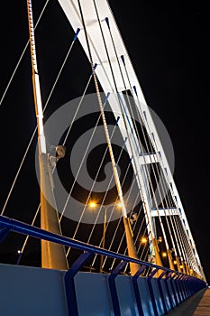 Apollo Bridge by night, Bratislava, Slovakia