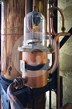 Details of copper tools used to distil schnapps. photo