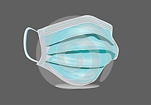 Details 3d medical surgical mask.  COVID19 protection photo