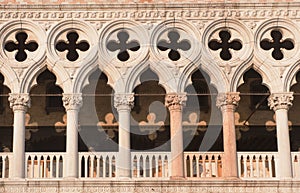 Details of Doge's Palace, Venice, Italy