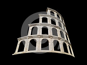 Details, elements of buildings classical architecture. Isolated on a black. Templates for art, design.