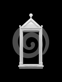 Details, elements of buildings classical architecture. Isolated on a black. Templates for art, design.