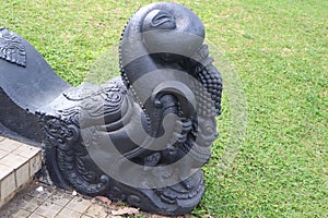 Details of entering the gate of the mini Borobudur miniature house