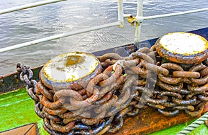 Details equipment anchor dock handlebar mast ships boats Bremerhaven Germany