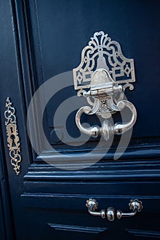 Details of the facade of a classic French mansion