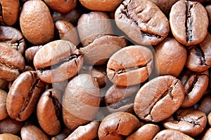 Details of a few burned coffeebeans