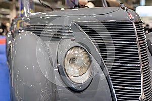 Details of Fiat 1500 Cabriolet - Vintage Collector Car on Exhibition Produced in 1937