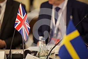 Details with the flag of the United Kingdom