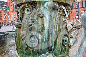 Details of fountain in Copenhagen