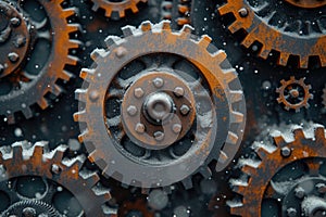 Details The gear is made of metal. Mechanical gears made of steel