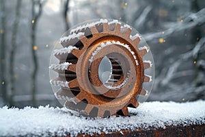 Details The gear is made of metal. Mechanical gears made of steel