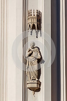 Details of Gothic chapel in Alexandria park of Petergof town