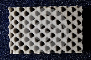 Details of gray sponge for packaging