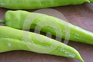 Details of green pepper and sharp pepper for cooking