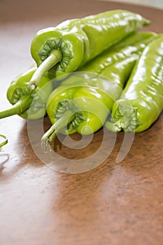 Details of green pepper and sharp pepper for cooking