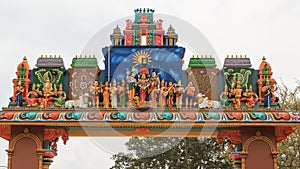 Details of hindu statues of a Gopuram in Jaffna - Sri Lanka