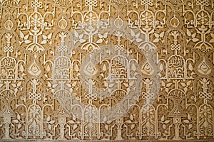 Details inside of the Alhambra, Granada